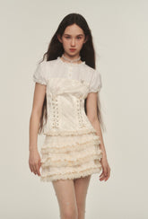 Vintage Lace Corset Waist Shirt - COPPING THREADS - AYF